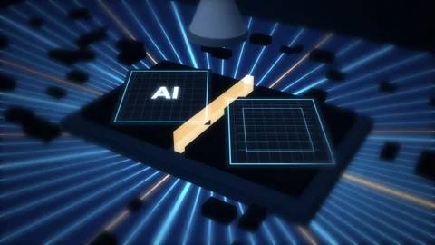 Artificial intelligence chip placement twin chiplet radial fanout circuit bo Vídeos de archivo 343060454