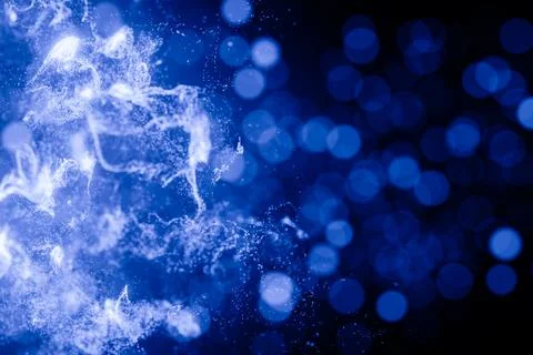 Artificial intelligence. Christmas light shine with bokeh particles. Luxury.. Stock Illustration
