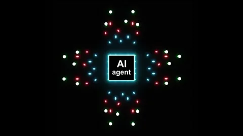 Artificial intelligence circuit board animation Isolated on Black Background Stock Footage 321478467