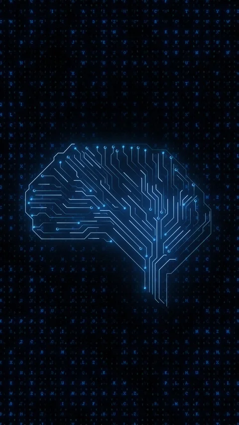 Artificial Intelligence Circuit Brain Digital Background 動画素材 341346911