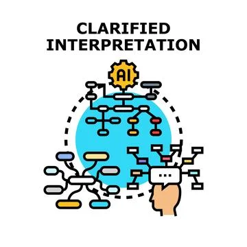 Artificial intelligence clarifying complex data interpretation mind mapping Stock Illustration
