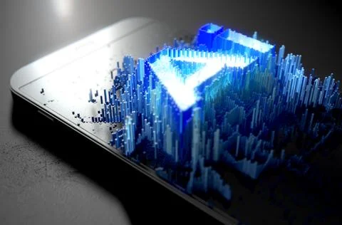 Artificial Intelligence Cloner Smartphone Stock Illustration