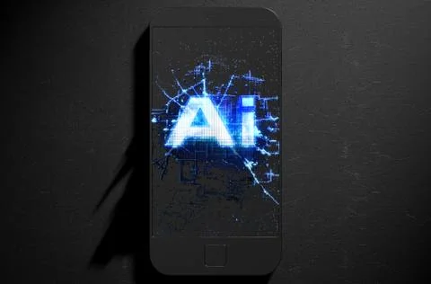 Artificial Intelligence Cloner Smartphone Illustrazione stock