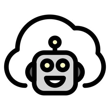 Artificial intelligence cloud symbol - artificial intelligence icon Stock-Illustration
