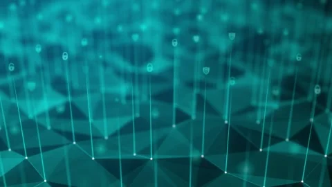 Artificial Intelligence Cognition and Geometric Network Background Stock Footage 335546813