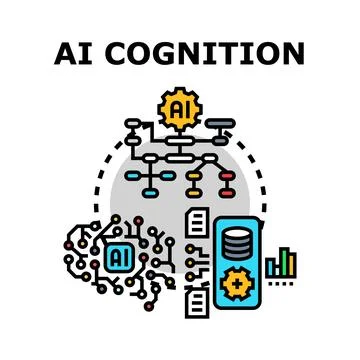 Artificial intelligence cognition process vector concept Stock Illustration