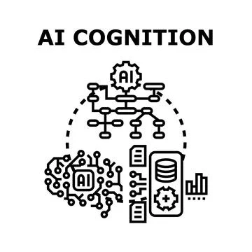 Artificial intelligence cognition process vector concept Stock Illustration