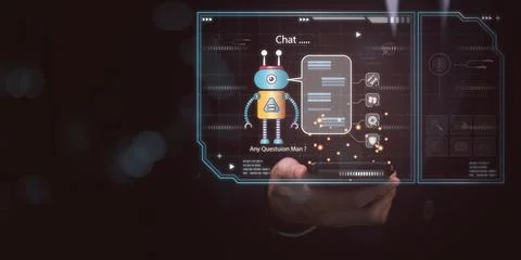 Artificial intelligence ,Communication and interaction with technology ,Big.. 스톡 사진