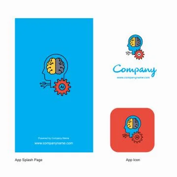 Artificial intelligence Company Logo App Icon and Splash Page Design. Creativ 스톡 일러스트