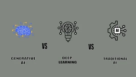Artificial Intelligence Comparison Animation on Light Gray Background Minim.. Vidéo 333912105