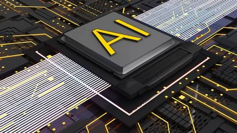 Artificial Intelligence, Computer system connection point,Abstract technolo.. Stock-Illustration