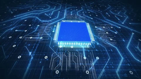 Artificial intelligence computing chips and mobile electronics 库存影片 316018579