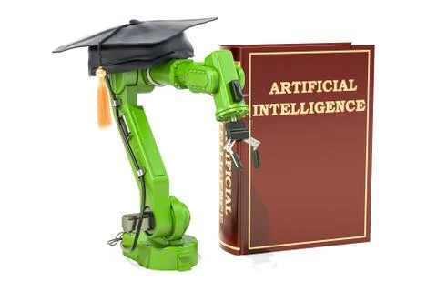 Artificial intelligence concept. 3D rendering Stock Illustration