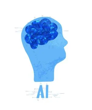 Artificial intelligence concept. Ai symbol. Vector illustration. Stock Illustration