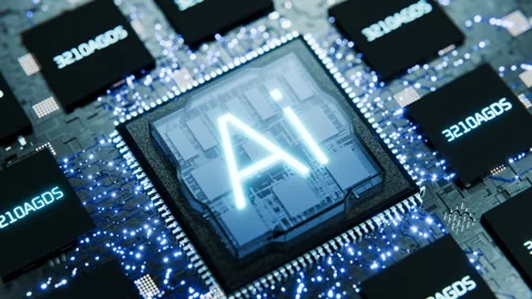 Artificial intelligence concept. Artificial intelligence training. Stock Footage 256597674