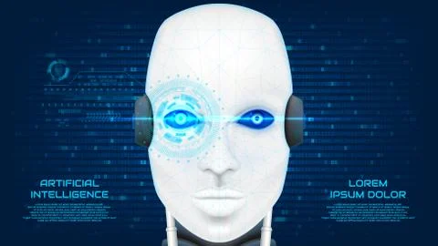 Artificial intelligence concept background Stock Illustration