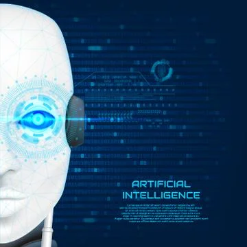 Artificial intelligence concept background Stock Illustration