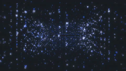 Artificial intelligence concept background as motion in the searching stream of Stock Footage 135424035