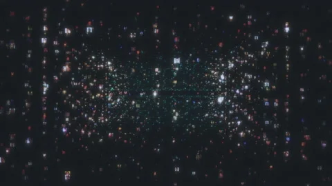 Artificial intelligence concept background as moving in the searching flow of Stock Footage 136487245