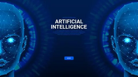 Artificial Intelligence concept banner Stock Illustration