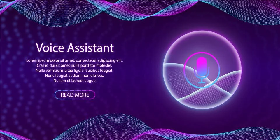 Artificial intelligence concept. Banner for web site or mobile app. Landing.. Stock Illustration