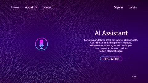 Artificial intelligence concept. Banner for web site or mobile app. Landing.. Stock Illustration