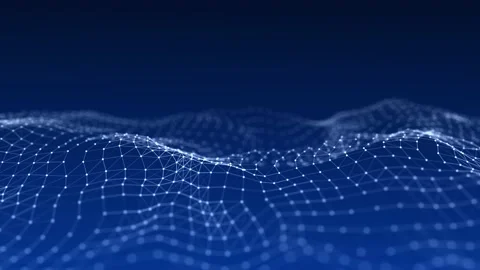 Artificial intelligence concept. Big data visualization. Cyber technology wave. Vídeo Stock 155926278