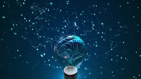 Artificial intelligence concept of big data or cyber security AI Technology Stock Footage 277712524