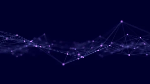 Artificial intelligence concept.  Blue cyber technology wave. 스톡 동영상 152883447