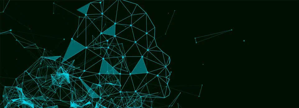 Artificial Intelligence concept.  Creative brain concept background. Vector s 스톡 일러스트