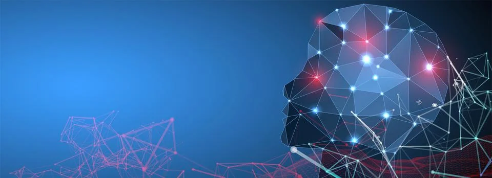 Artificial Intelligence concept.  Creative brain concept background. Vector s 스톡 일러스트
