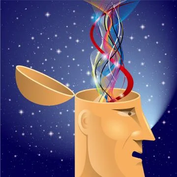 Artificial intelligence concept design, brainstorming Stock Illustration