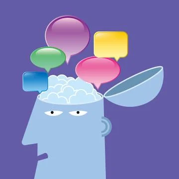 Artificial intelligence concept design, communication ideas. Stock Illustration