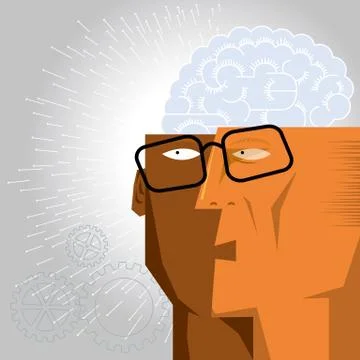 Artificial intelligence concept design,arrow sign background Stock Illustration