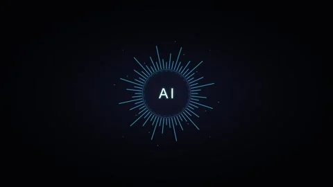 Artificial intelligence concept: digital ai neural network hud interface an.. Stock Footage 344855497