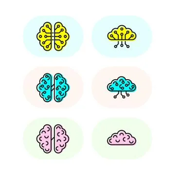 Artificial intelligence concept, digital mind and smartness. Stock Illustration