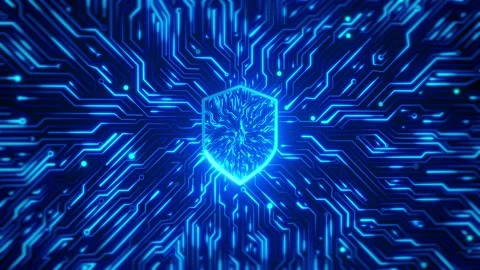Artificial intelligence concept, electronic powered by processor Digital Stock Footage 175897131