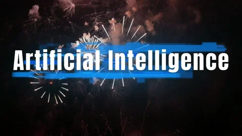 Artificial intelligence concept with fireworks Stock-Footage 337443828