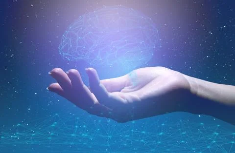 Artificial intelligence, the concept of future technologies, the interaction Stock Photos