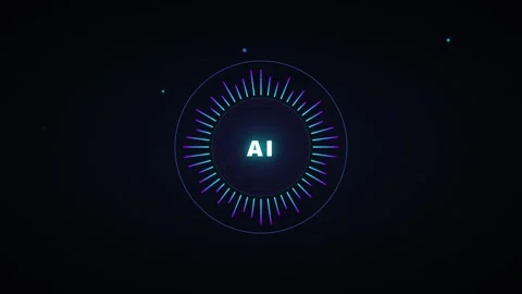 Artificial intelligence concept with glowing digital sound wave pulse anima.. 스톡 동영상 344855506