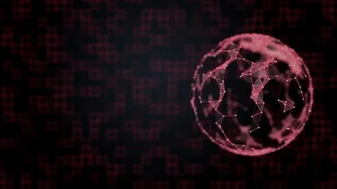 Artificial Intelligence concept. Holographic earth in digital plexus pattern Video stock 121929387