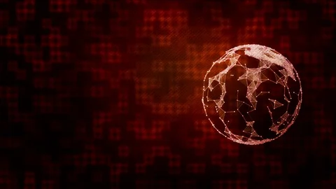 Artificial Intelligence concept. Holographic earth in digital plexus pattern Stock Footage 121934230