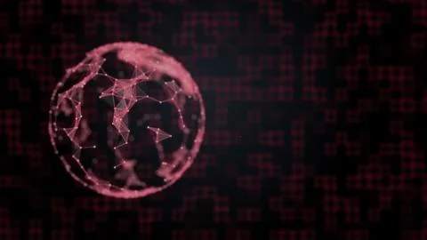 Artificial Intelligence concept. Holographic earth in digital plexus pattern 스톡 일러스트