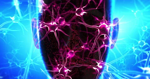 Artificial Intelligence Concept With Human Mind and Neuron Network. Stock Footage 321490099