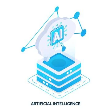 Artificial intelligence concept.  Stock Illustration