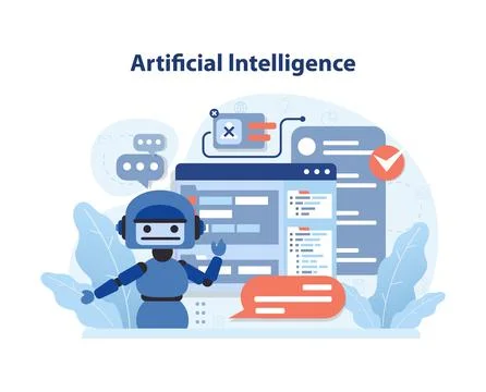 Artificial Intelligence concept. Stockillustratie
