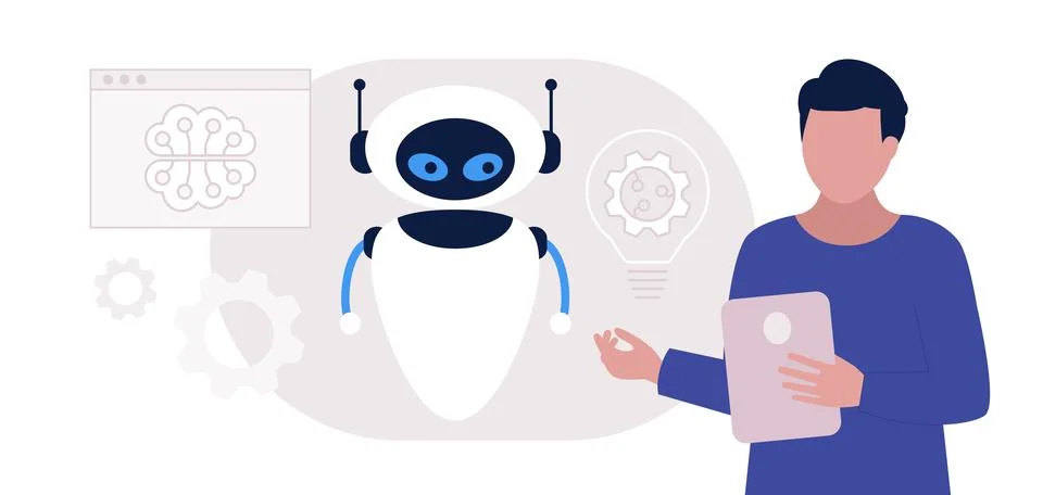Artificial intelligence concept Stock Illustration