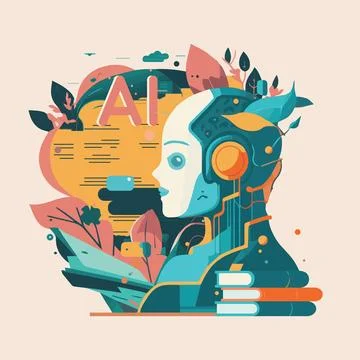 Artificial intelligence concept illustration. Stock Illustration