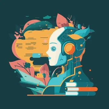 Artificial intelligence concept illustration. 库存插图