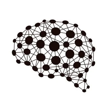 Artificial intelligence concept, Neuron and chip, vector illustration Stock Illustration